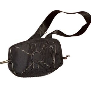 Zimego Unisex Black Cross Body Sling Bag Adjustable Strap Compact tactical‎